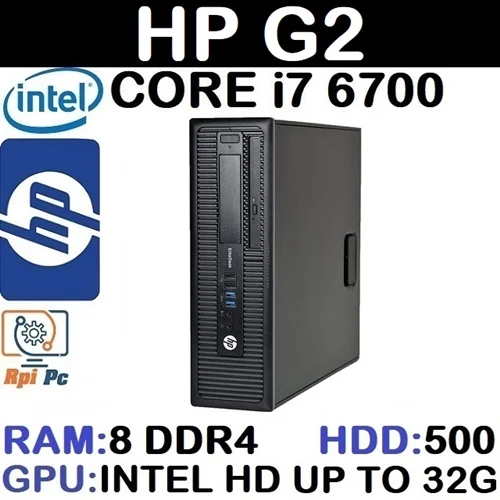 کیس استوک وارداتی HP ELITEDSEK G2 با پردازشگر Core i7 نسل 6 رم 8DDR4 هارد500 گرافیک اینتل مجتمع 32G