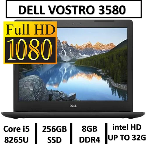لپ تاپ دل استوک مهندسی  نسل 8 LAPTOP DELL VOSTRO 3580/Core i5 8265U/RAM8/256G SSD