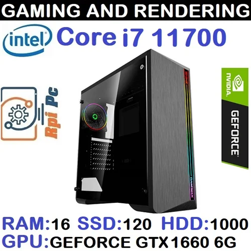 سیستم گیمینگ GAMING PC CORE i7 11700 | RAM 16 | GTX 1660