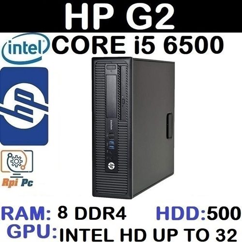 کیس استوک اچ پی6500  HP EliteDesk G2 Core i5  رم 8DDR4 هاردHDD 500 گرافیک اینتل