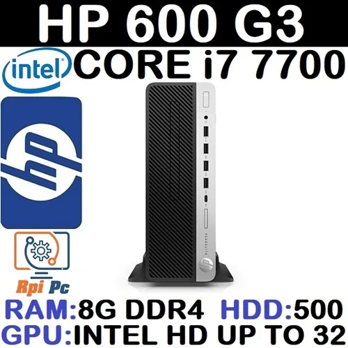 کیس استوک وارداتی HP 600 G3 با پردازشگر Core i7 نسل 7 رم8DDR4 هارد500 گرافیک اینتل مجتمع 32G