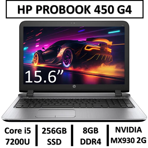لپ تاپ استوک  گرافیکدار 2G اچ پی HP PROBOOK 450 G4  CORE i5 7200 RAM8 SSD256  GPU GEFORCE