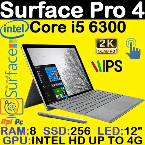 لپ تاپ استوک سرفیس Microsoft Surface Pro 4 | Core i5-6300 | RAM 8 | SSD 256