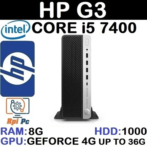 کیس استوک وارداتی HP EliteDesk G3 با پردازشگر Core i5 نسل7 | رم 8DDR4 | هارد 1000G | 8 | گرافیک GEFORCE 4G