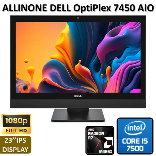 آل این وان استوک دل 23 اینچ ALLINONE DELL OptiPlex 7450 AIO/Core i5 7500/RAM 8/GPU AMD 2G DDR5
