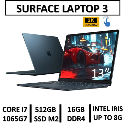لپ تاپ استوک لمسی تبلتشو مایکروسافت سرفیس مدل LAPTOP SURFACE LAPTOP 3 | INTEL CORE i7-1065G7 | 16GB | 512GB SSD M2 | 13"2K