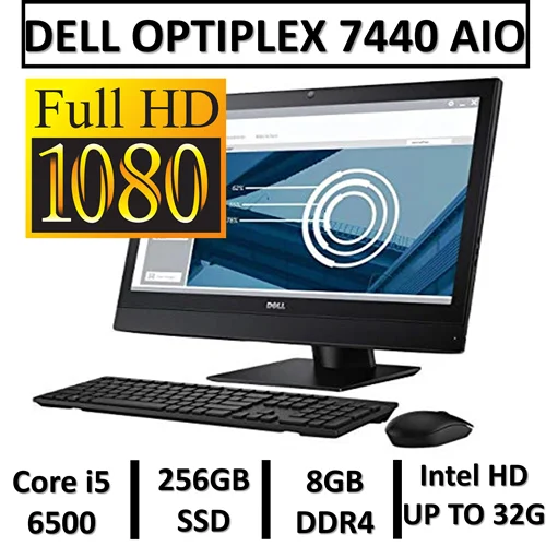 آل این وان استوک دل 24 اینچ لمسی ALLINONE DELL OptiPlex 7440 AIO/Core i5 6500/RAM 8/ 256G SSD