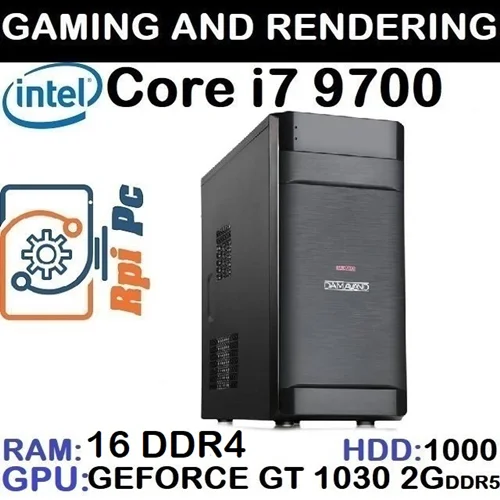 سیستم گیمینگ رندرینگ آکبند یکسال گارانتیGAMING PC CORE i7 9700 | RAM16 گرافیک GEFORCE 1030 2G DDR5