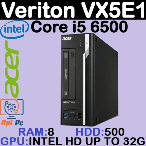 کیس استوک ایسر Acer Veriton با پردازشگر Core i5 نسل ششم رم8DDR4 هارد500 گرافیک اینتل مجتمع 32G