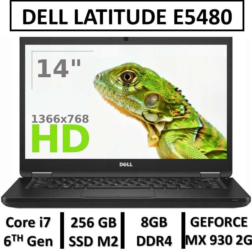 لپ تاپ استوک گرافیک 2G دل 5480 مهندسی طراحی نسل ششمUSED STOCK LAPTOP DELL LATITUDE 548/ CPU INTEL Core i7 6600/RAM8/256G SSD/GPU GEFORCE 2G