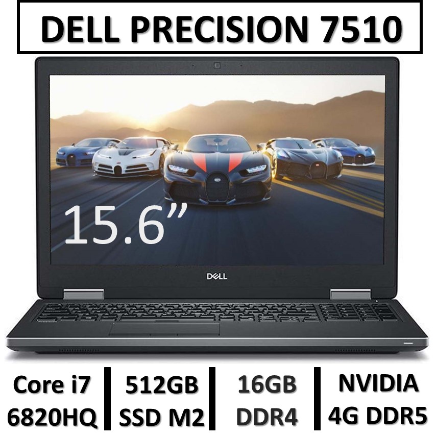لپ تاپ ورک استیشن دل 7510گرافیک 4G استوک  USED LAPTOP DELL PRECISION 7510/CPU INTEL CORE i7 6820HQ/RAM 16/SSD512/GPU 4G DDR5